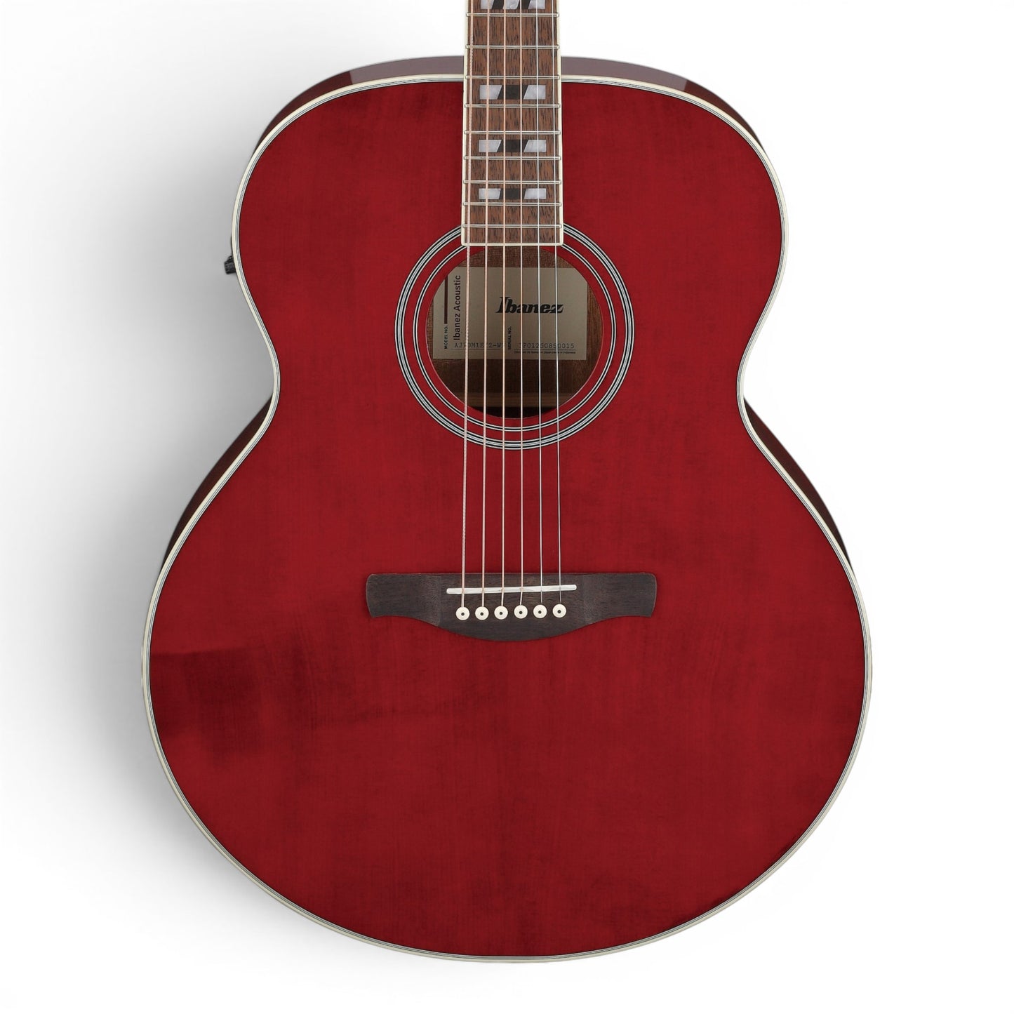 Ibanez AJ70M1EWR Artwood Series Acoustic-Electric Guitar Wine Red Gloss Solid Sitka Spruce Top