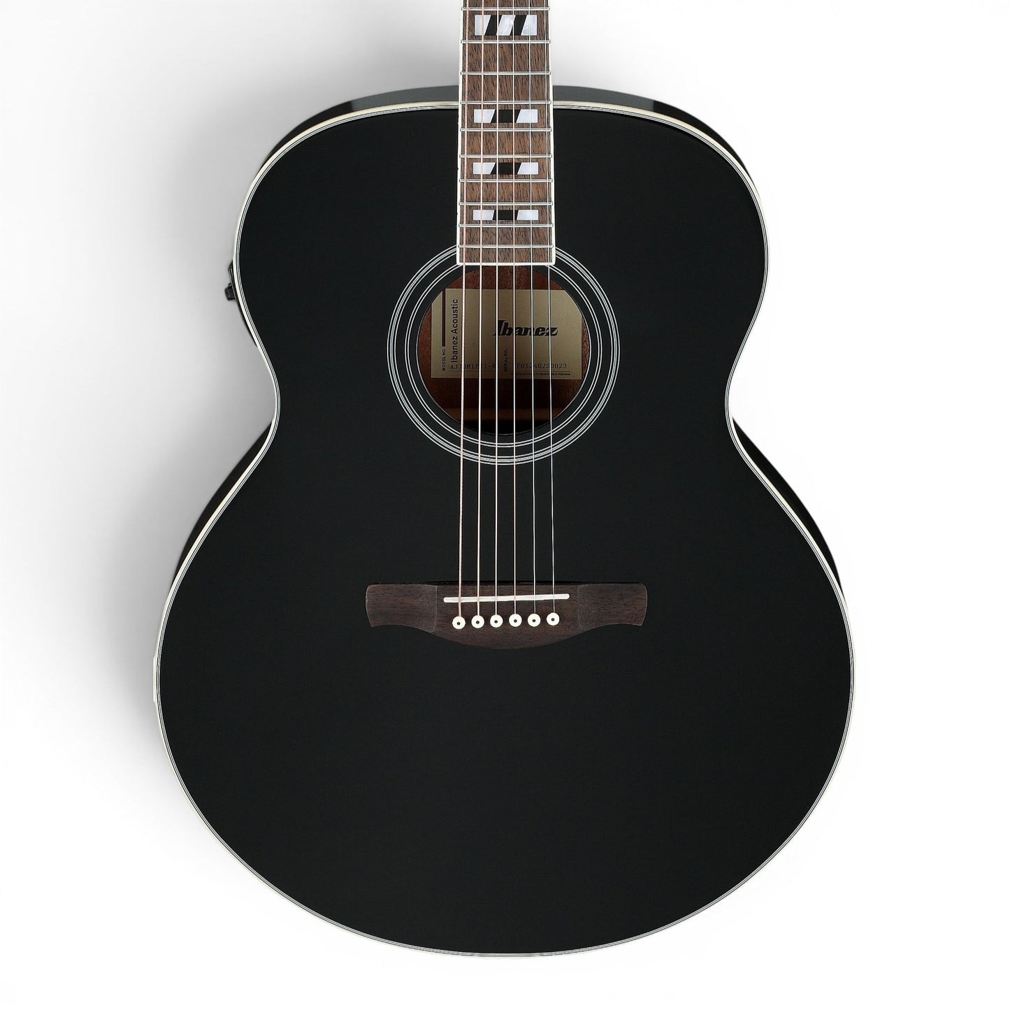 Ibanez AJ70M1EBK Artwood Series Acoustic-Electric Guitar Black High Gloss Solid Sitka Spruce Top