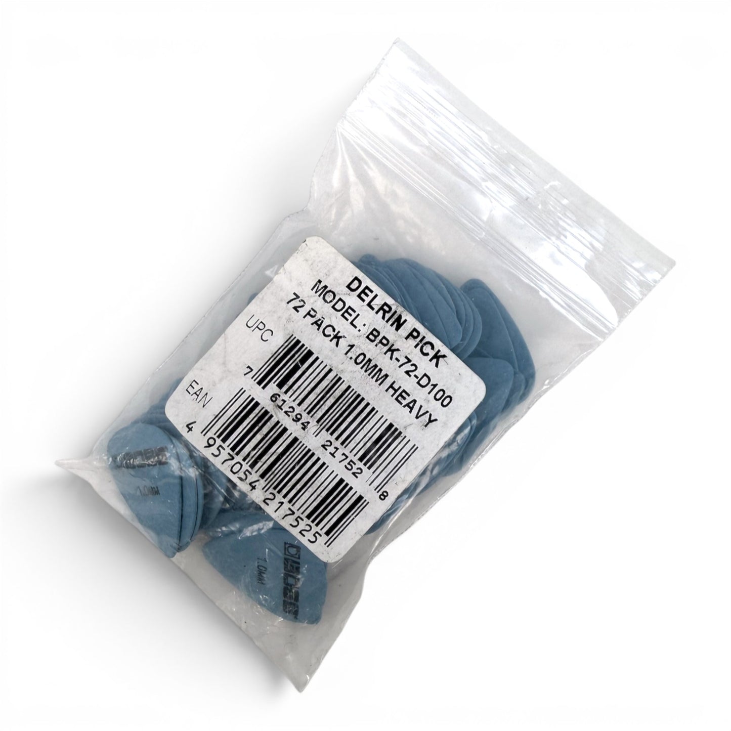 BOSS BPK-72-D100 Delrin Guitar Picks 1.0 mm Heavy Made in USA (Compare with Tortex Blue), 72-Pack