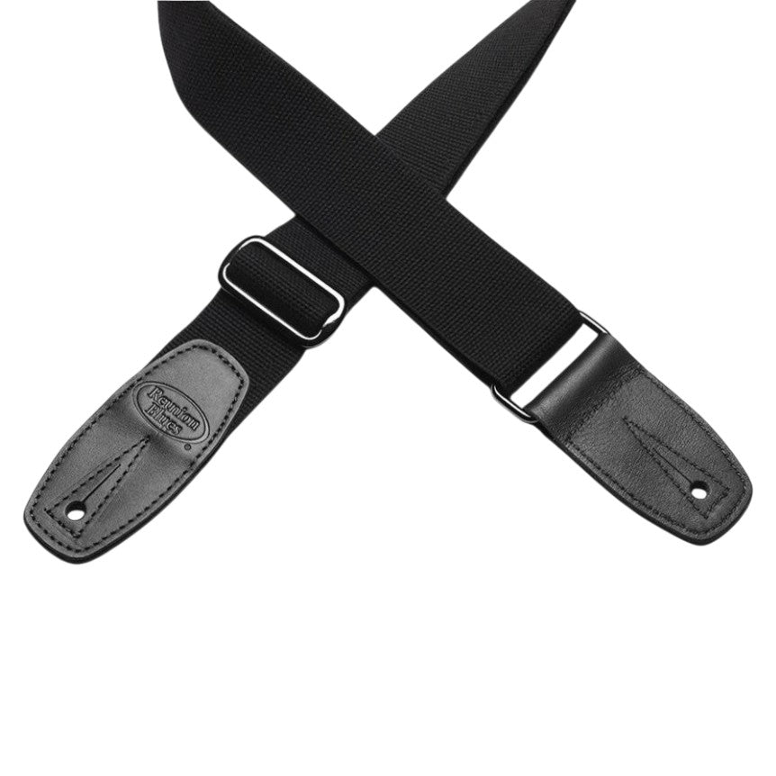 Reunion Blues RBS-29 Merino Wool 2" Wide Guitar Strap (Length 42"-60"), Black