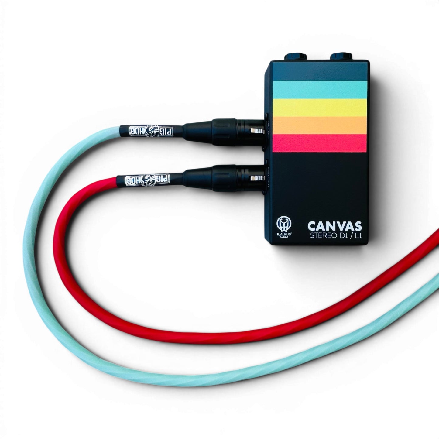 Stereo to FOH Kit - Walrus Canvas Dual Line Isolator / Stereo DI + 2x 25ft Pig Hog Hex Series XLR Cables