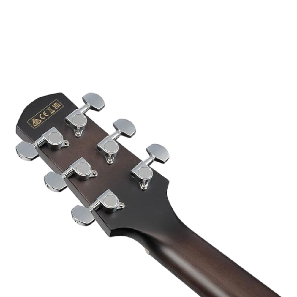 Ibanez AAD77CE Advanced Acoustic Series Acoustic Guitar, Transparent Black Sunburst High Gloss  + MR600AC Roadtour Case