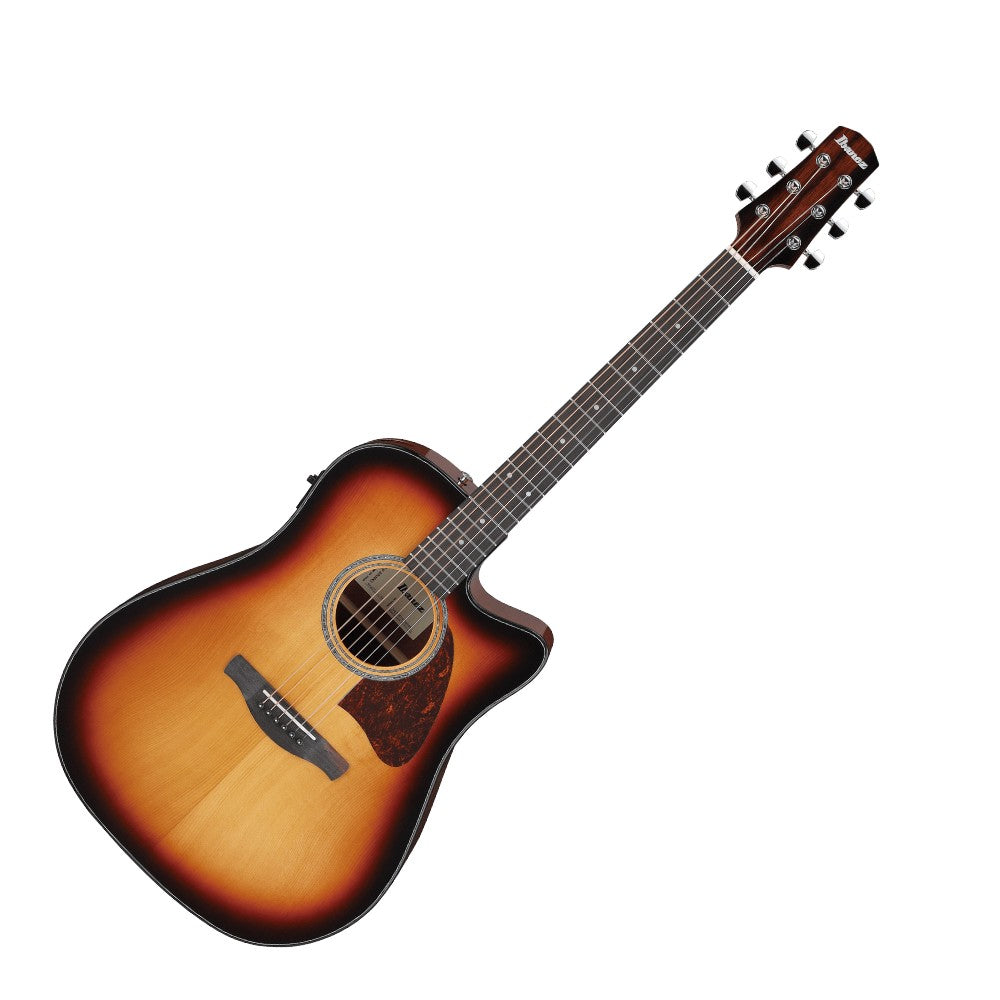 Ibanez AAD51CE Advanced Acoustic Series Acoustic Guitar, Sunburst High Gloss  + MR600AC Roadtour Case