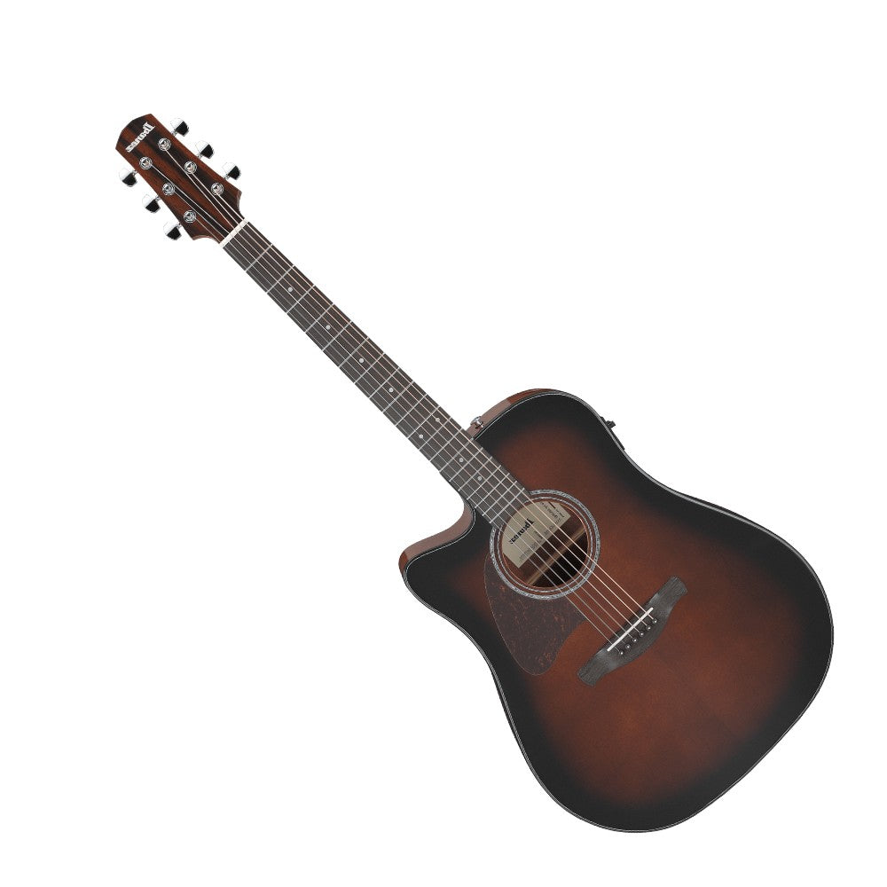 Ibanez AAD51LCE Advanced Acoustic Series Left-Handed Acoustic Guitar, Dark Violin Sunburst High Gloss  + MR600AC Roadtour Case