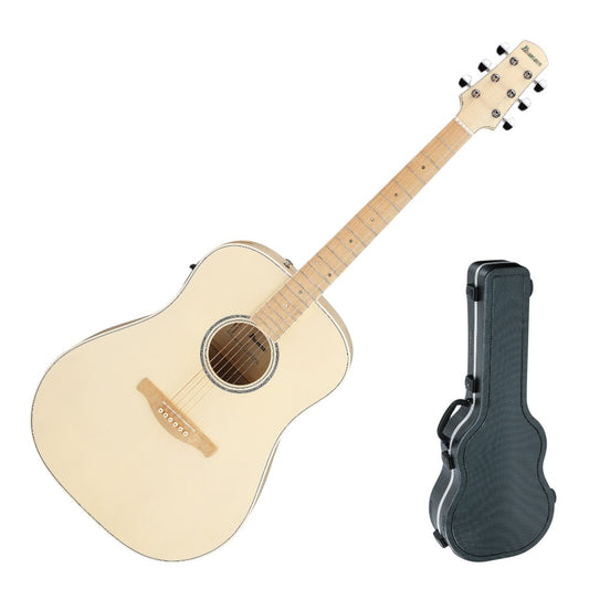 Ibanez AAD77M1E Advanced Acoustic, Open Pore Antique White  + MR600AC Roadtour Case