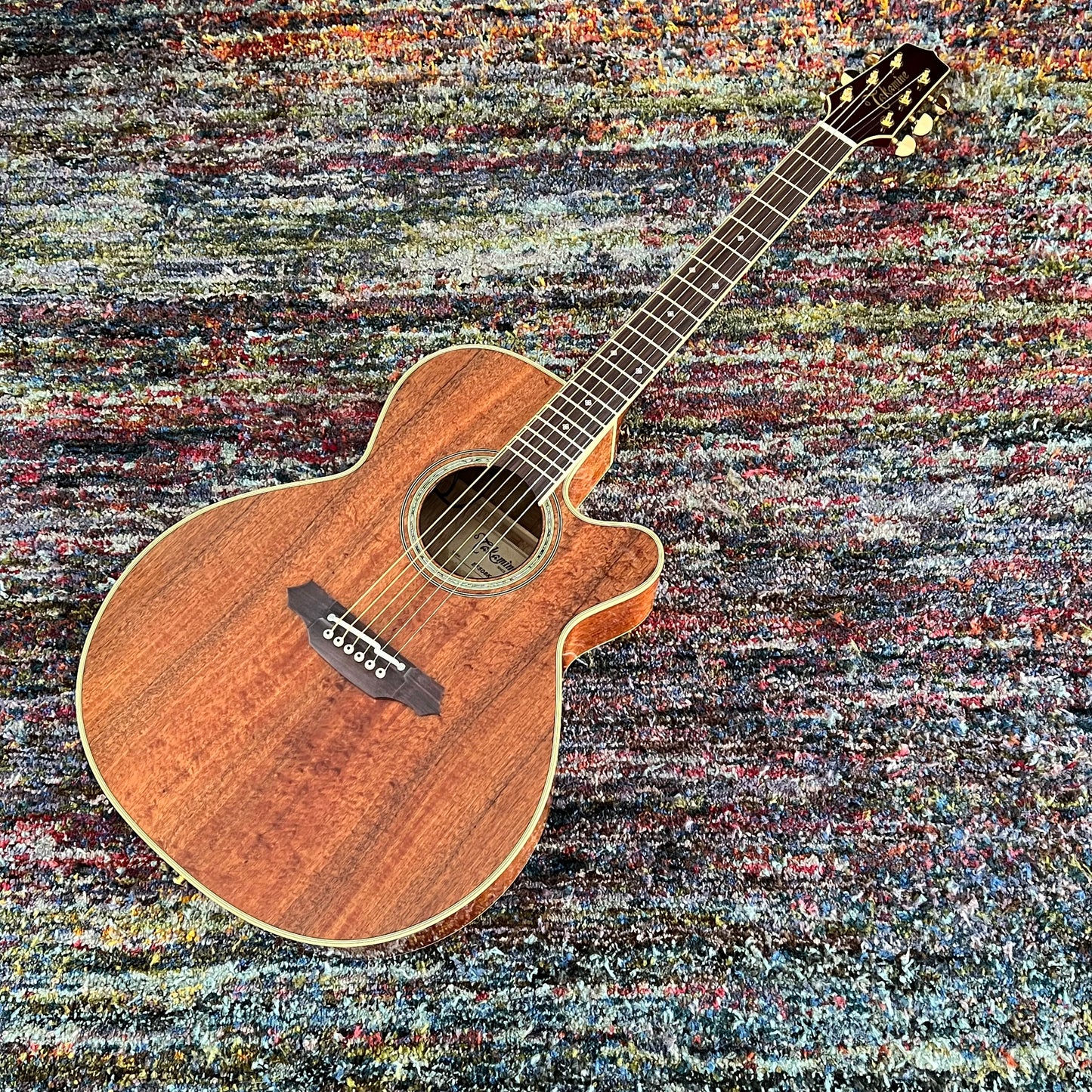 Takamine Legacy Series EF508KC Acoustic/Electric Guitar, Hawaiian Koa top, back, and sides, case
