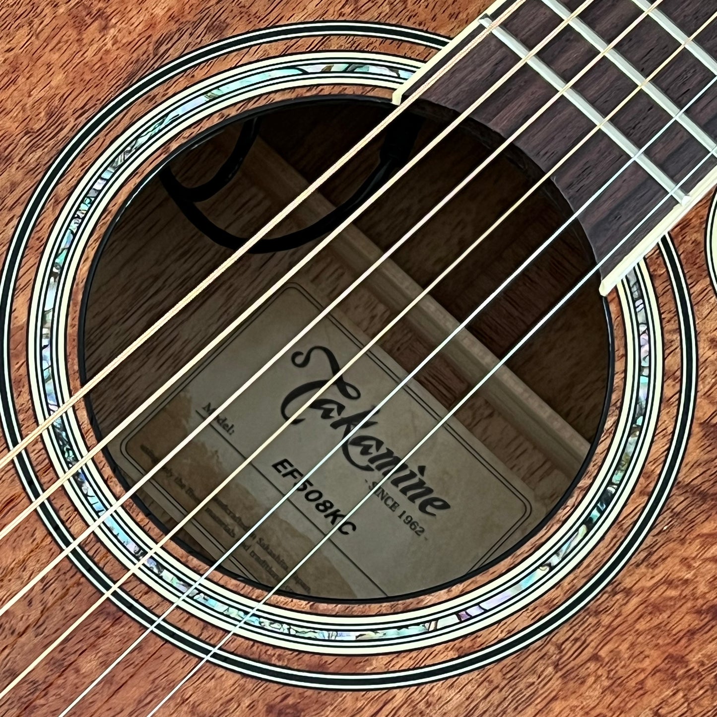 Takamine Legacy Series EF508KC Acoustic/Electric Guitar, Hawaiian Koa top, back, and sides, case