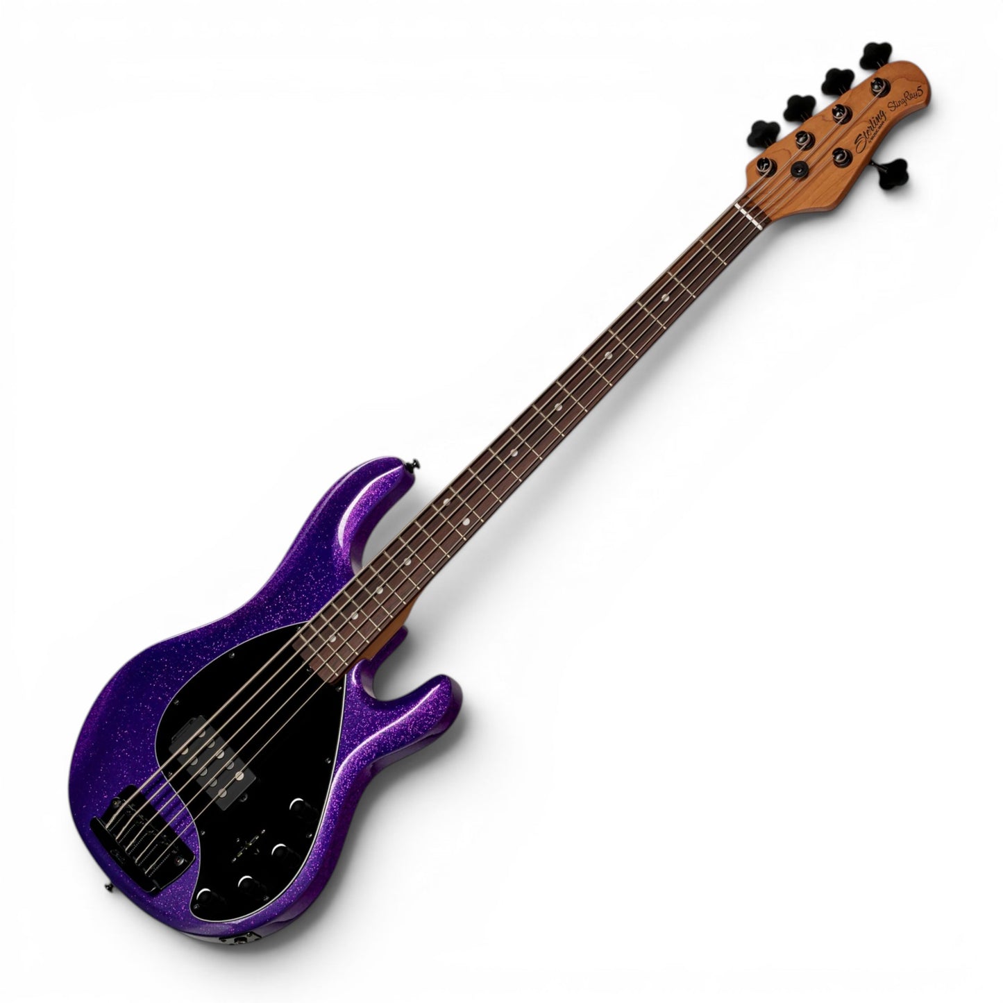 Sterling by Music Man Stingray Ray35 5-String Bass, Purple Sparkle