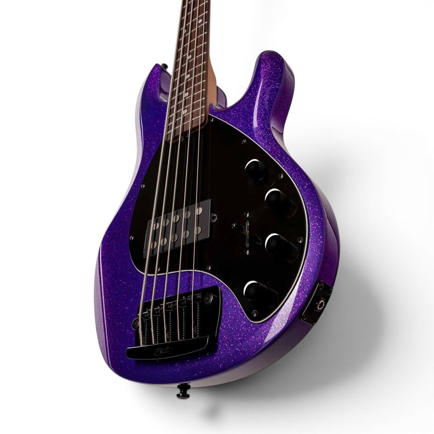 Sterling by Music Man Stingray Ray35 5-String Bass, Purple Sparkle
