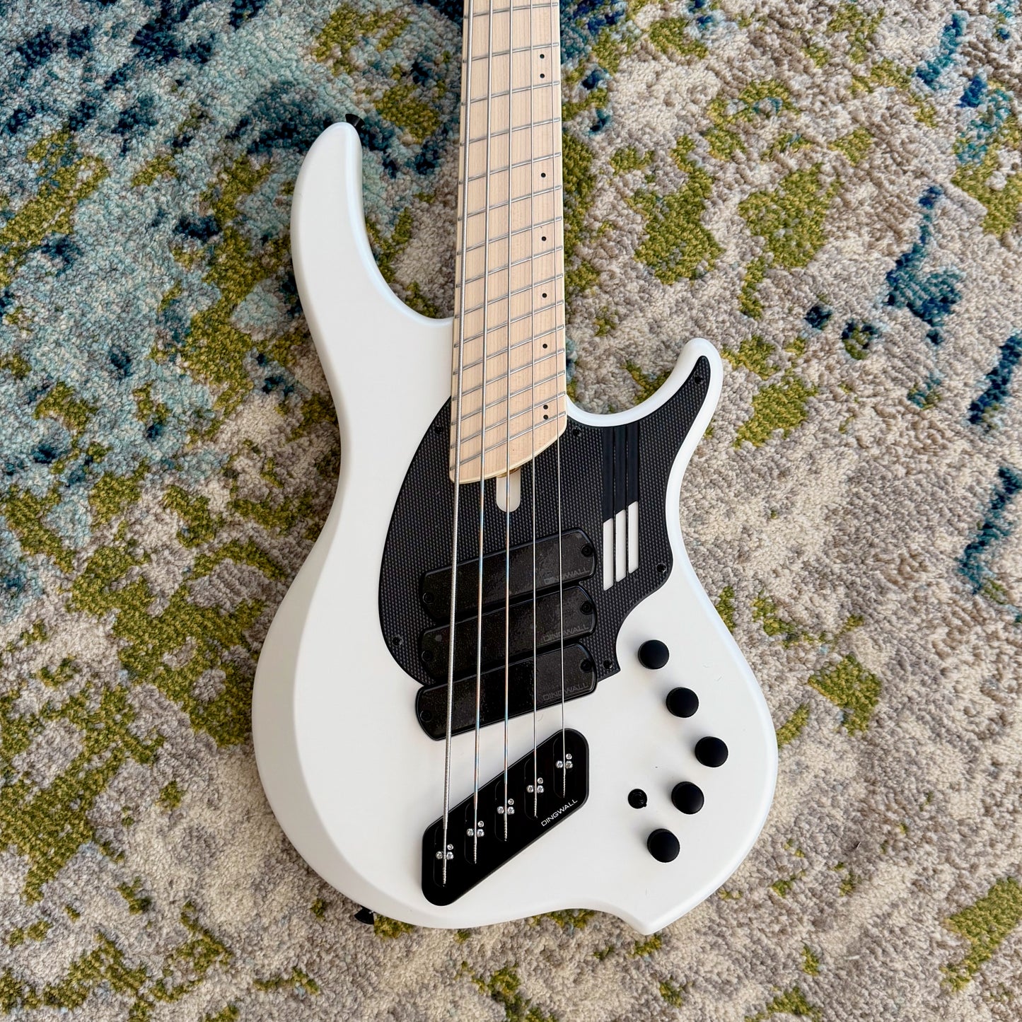 Dingwall NG3 Nolly Getgood 5-String Electric Bass Guitar, Matte Ducati Pearl White