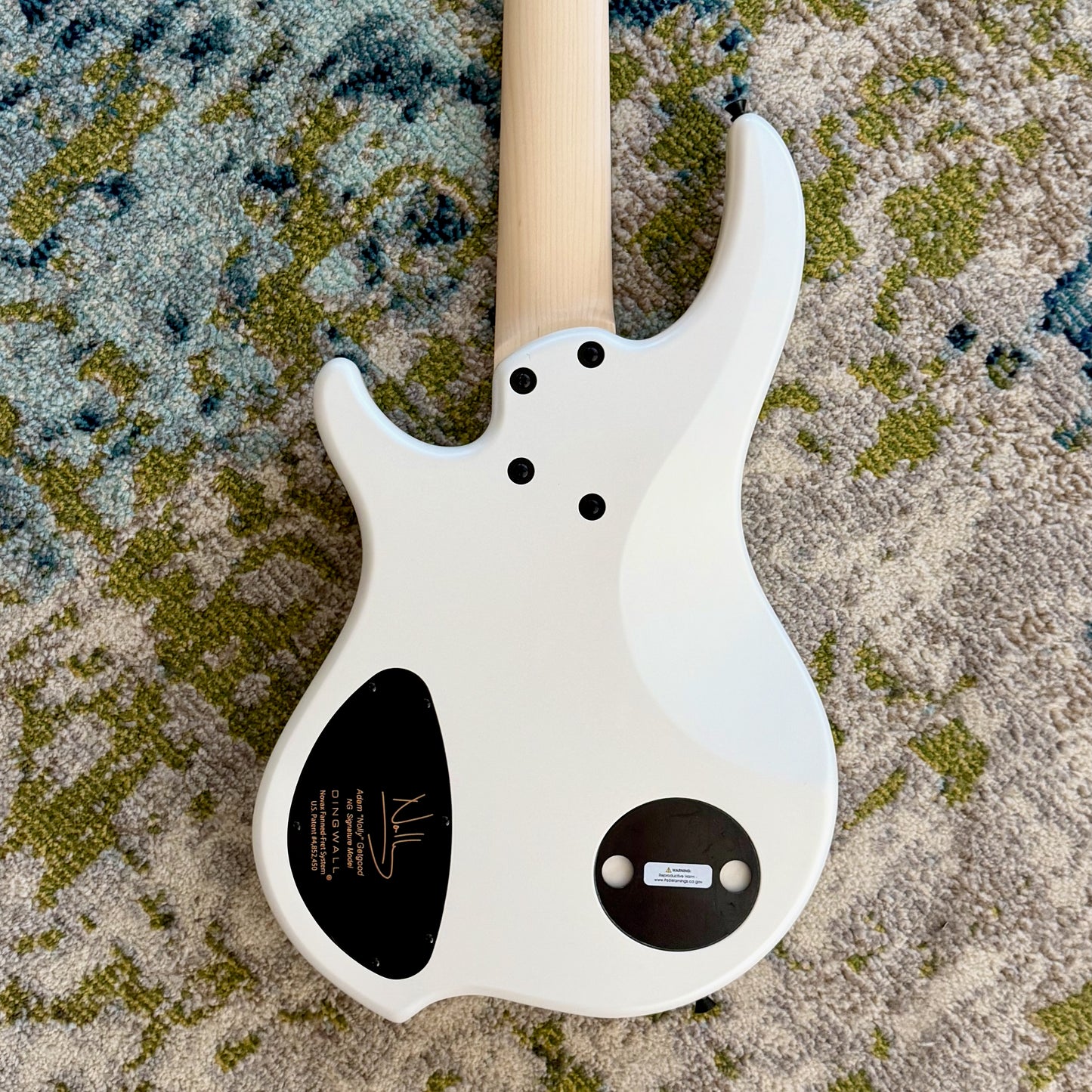 Dingwall NG3 Nolly Getgood 5-String Electric Bass Guitar, Matte Ducati Pearl White