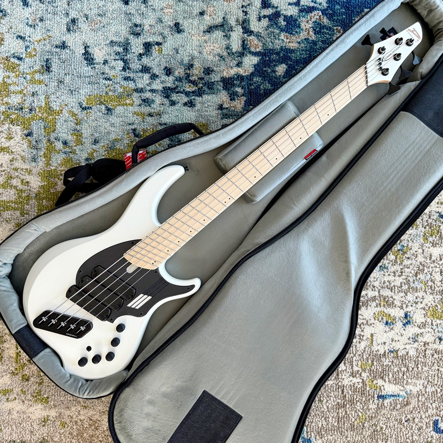 Dingwall NG3 Nolly Getgood 5-String Electric Bass Guitar, Matte Ducati Pearl White