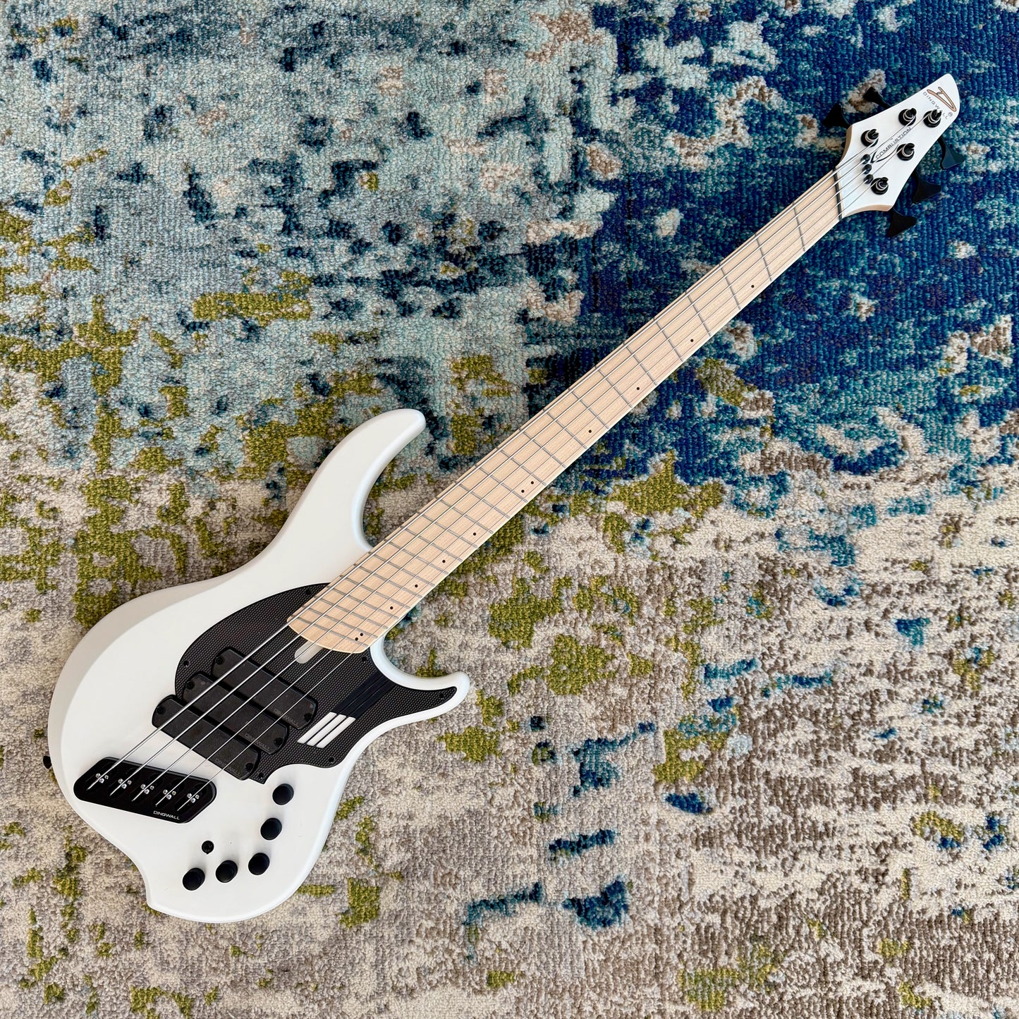 Dingwall NG3 Nolly Getgood 5-String Electric Bass Guitar, Matte Ducati Pearl White