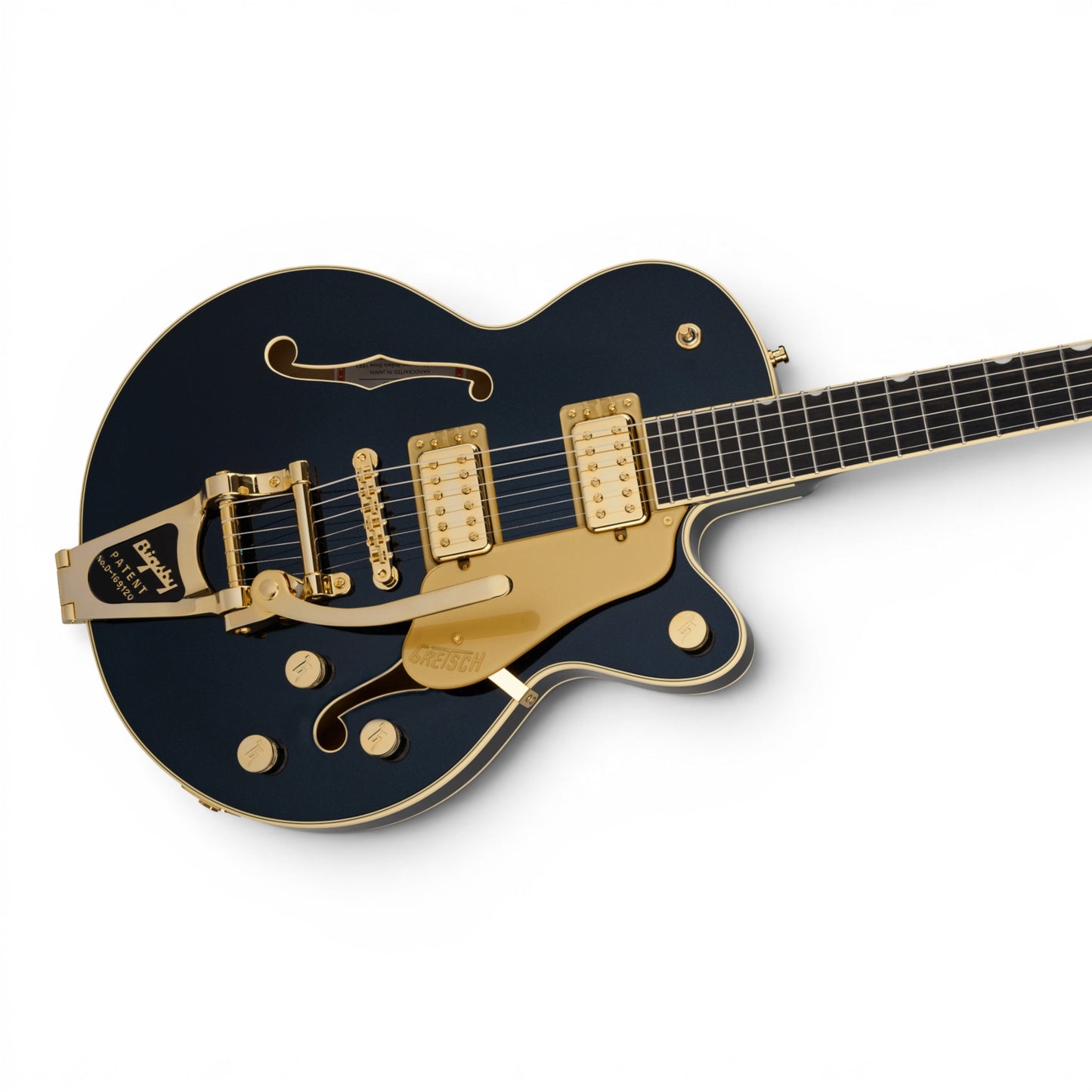 Gretsch Professional Broadkaster Jr. LX Center Block w/String-Thru Bigsby & Deluxe Hardshell Case, Midnight Sapphire
