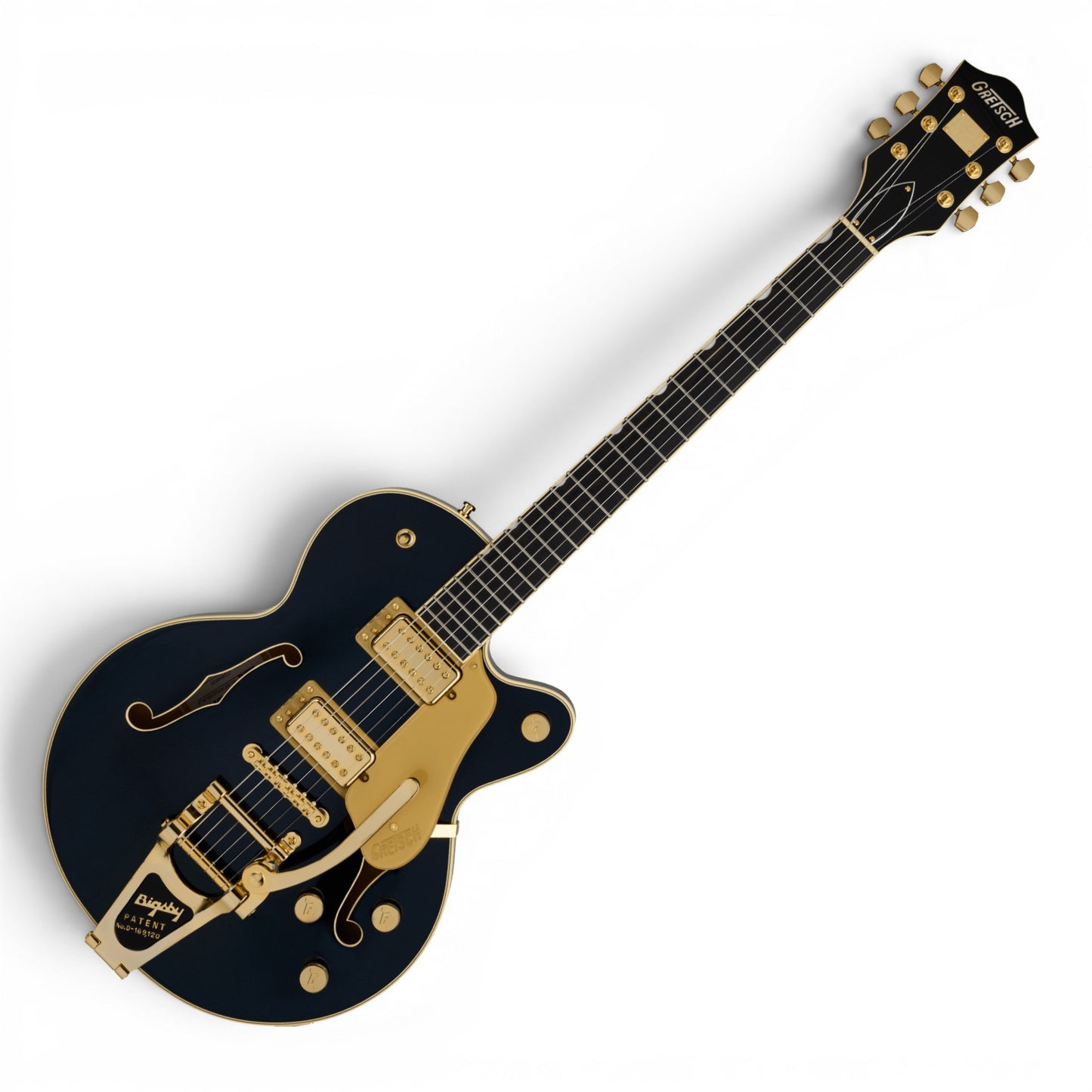 Gretsch Professional Broadkaster Jr. LX Center Block w/String-Thru Bigsby & Deluxe Hardshell Case, Midnight Sapphire