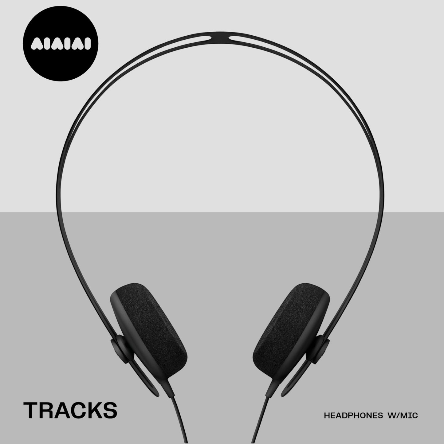 AIAIAI Tracks On-Ear Headphones Standard 3.5mm with Mic, Black