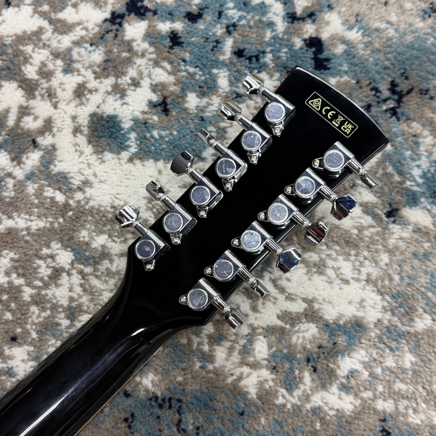 Ibanez AJ7012M1E-BK Artwood 12-String Acoustic-Electric Guitar, Black, Cosmetic Damage [USED-GOOD]