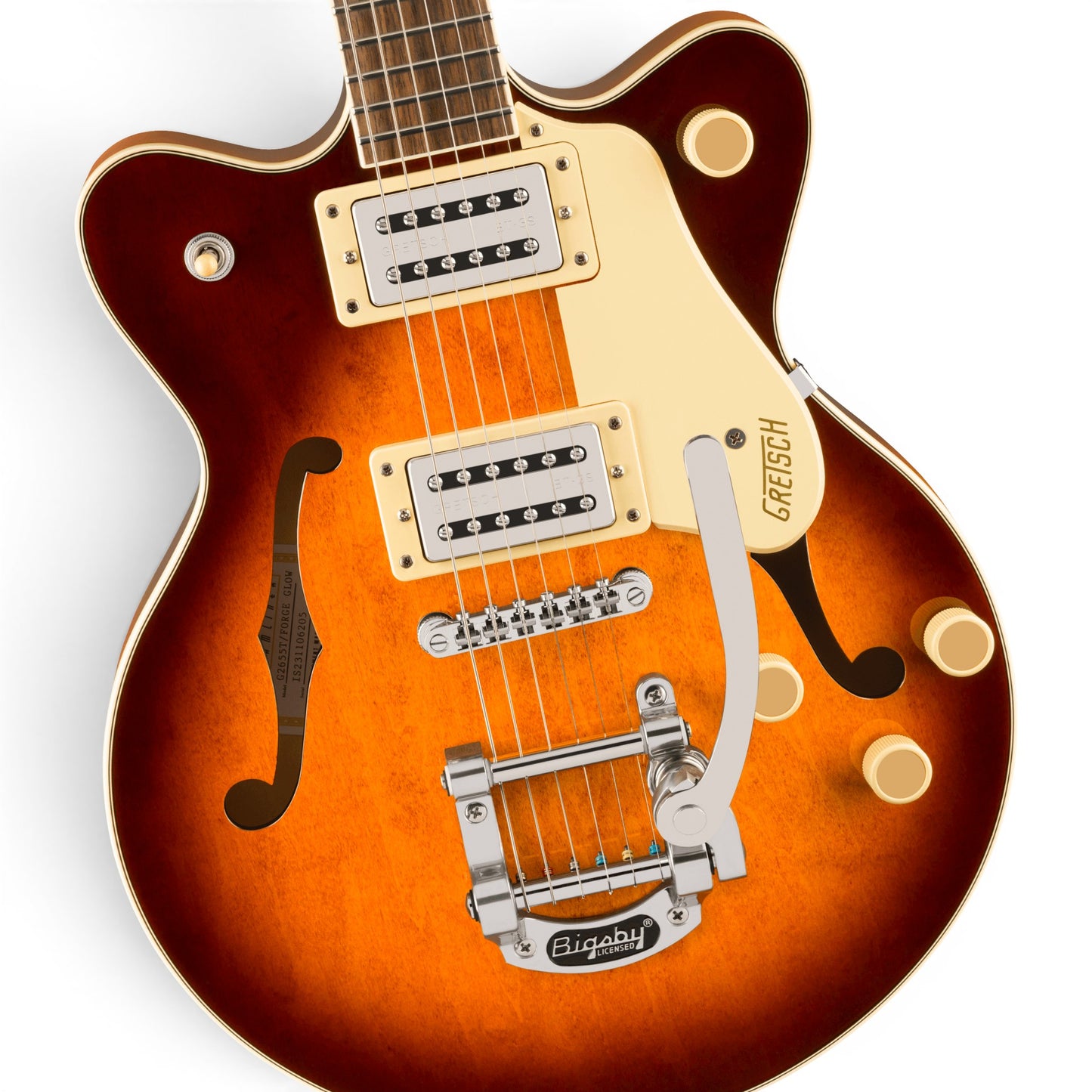 Gretsch  G2655T Streamliner™ Center Block Jr. Double-Cut with Bigsby®, Laurel Fingerboard, Forge Glow