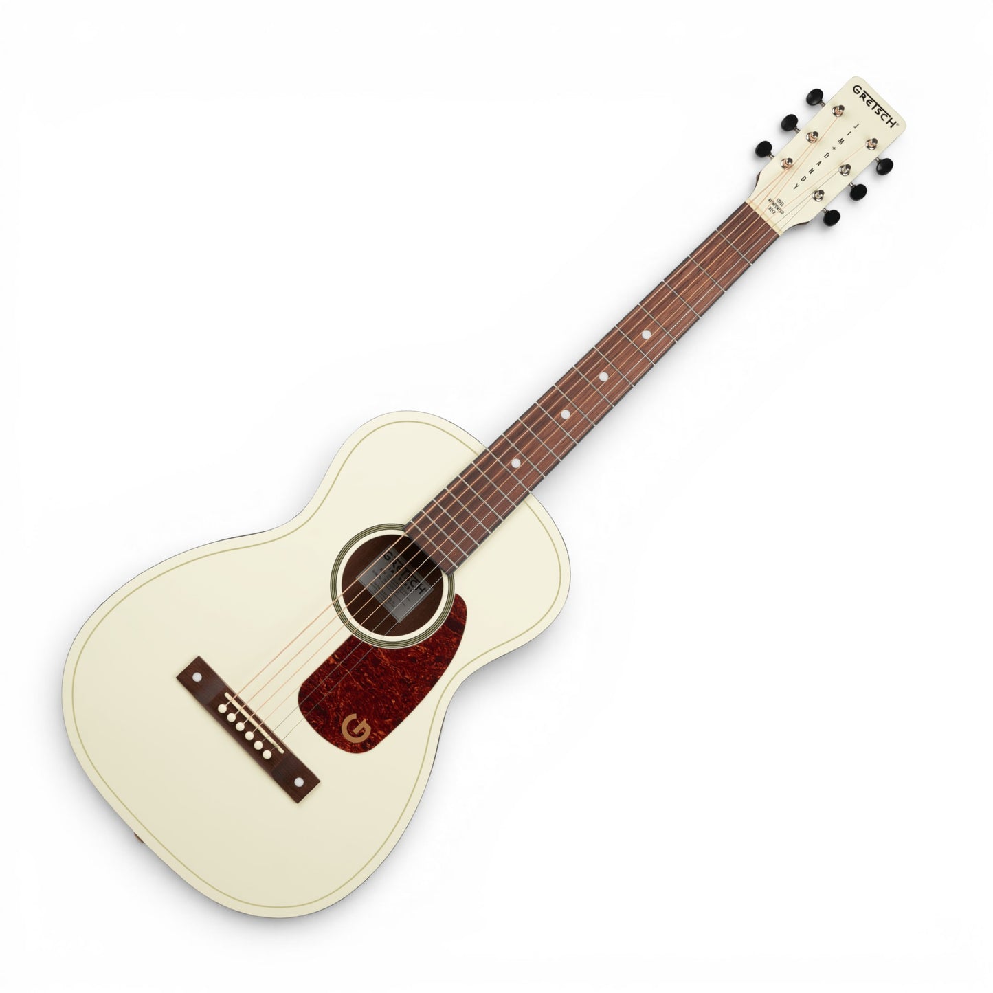 Gretsch Jim Dandy™ Parlor LTD, Walnut Fingerboard, Tortoise Pickguard, Vintage White