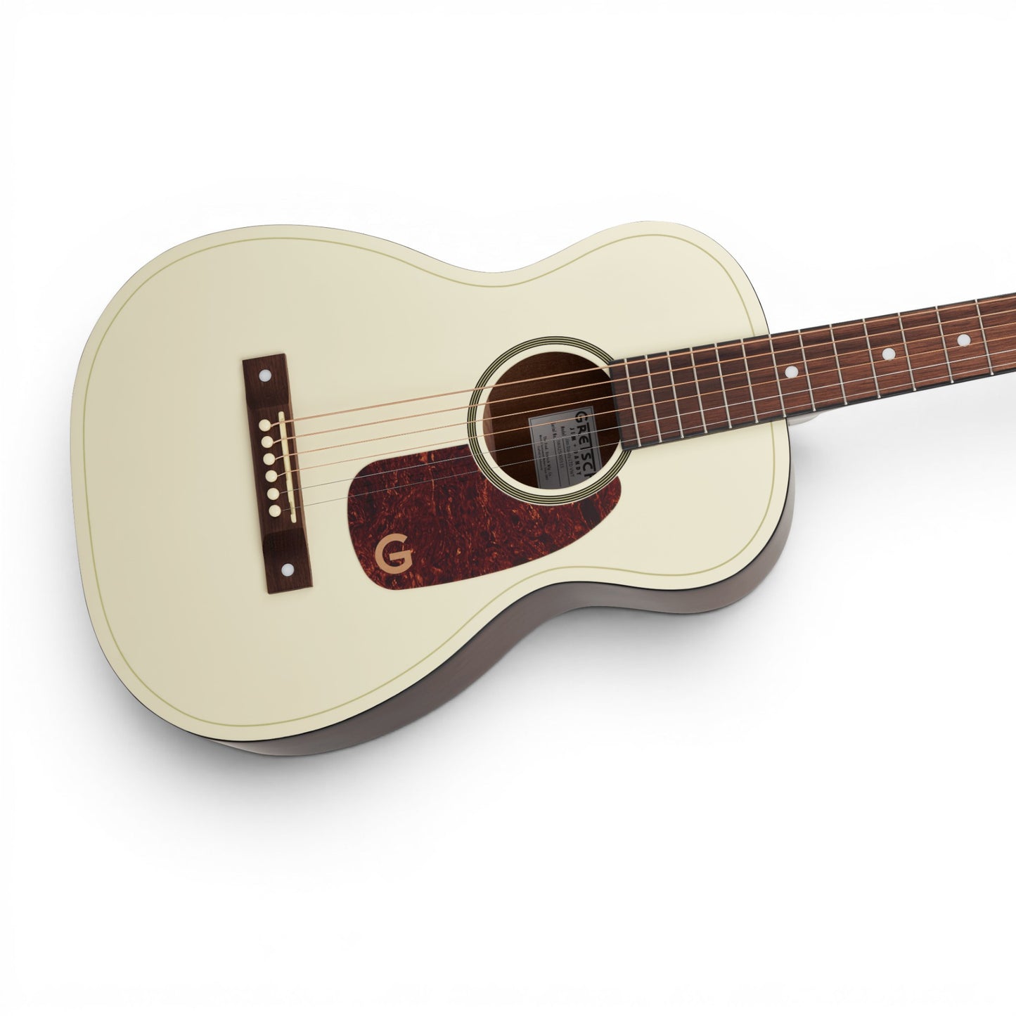 Gretsch Jim Dandy™ Parlor LTD, Walnut Fingerboard, Tortoise Pickguard, Vintage White