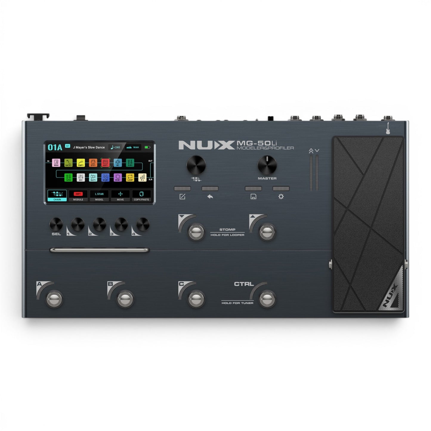 NUX MG-50Li Guitar & Bass Amp Modeler & Profiler Multi-Effects Processor, Dark Blue