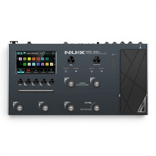 NUX MG-50Li Guitar & Bass Amp Modeler & Profiler Multi-Effects Processor, Dark Blue