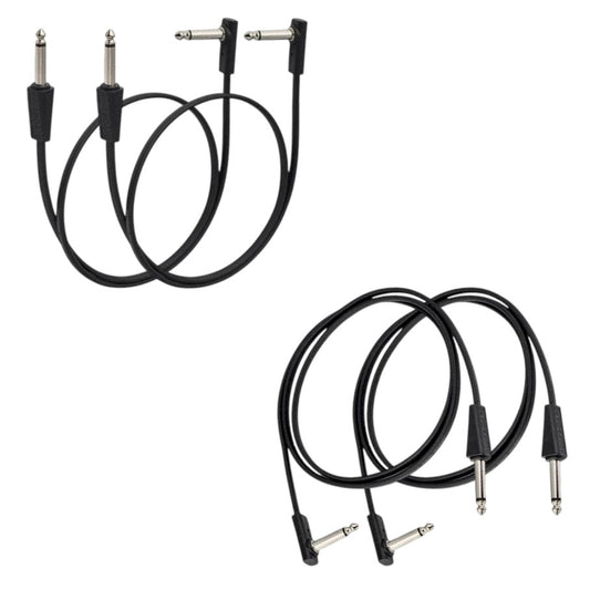 Looper Switcher Farfield Pedal Cable Kit - RockBoard Flat ST-RA Cables (2×60cm, 2×100cm)