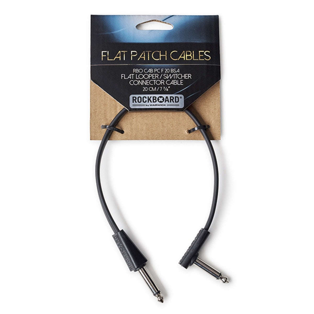 Looper Switcher Nearfield Pedal Cable Kit - RockBoard Flat ST-RA Cables (2×20cm, 2×40cm)