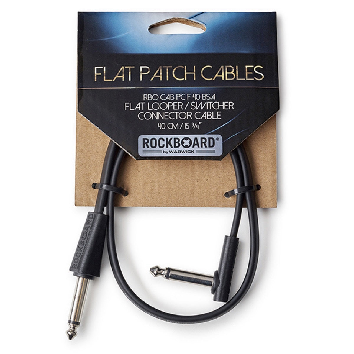 Looper Switcher Nearfield Pedal Cable Kit - RockBoard Flat ST-RA Cables (2×20cm, 2×40cm)