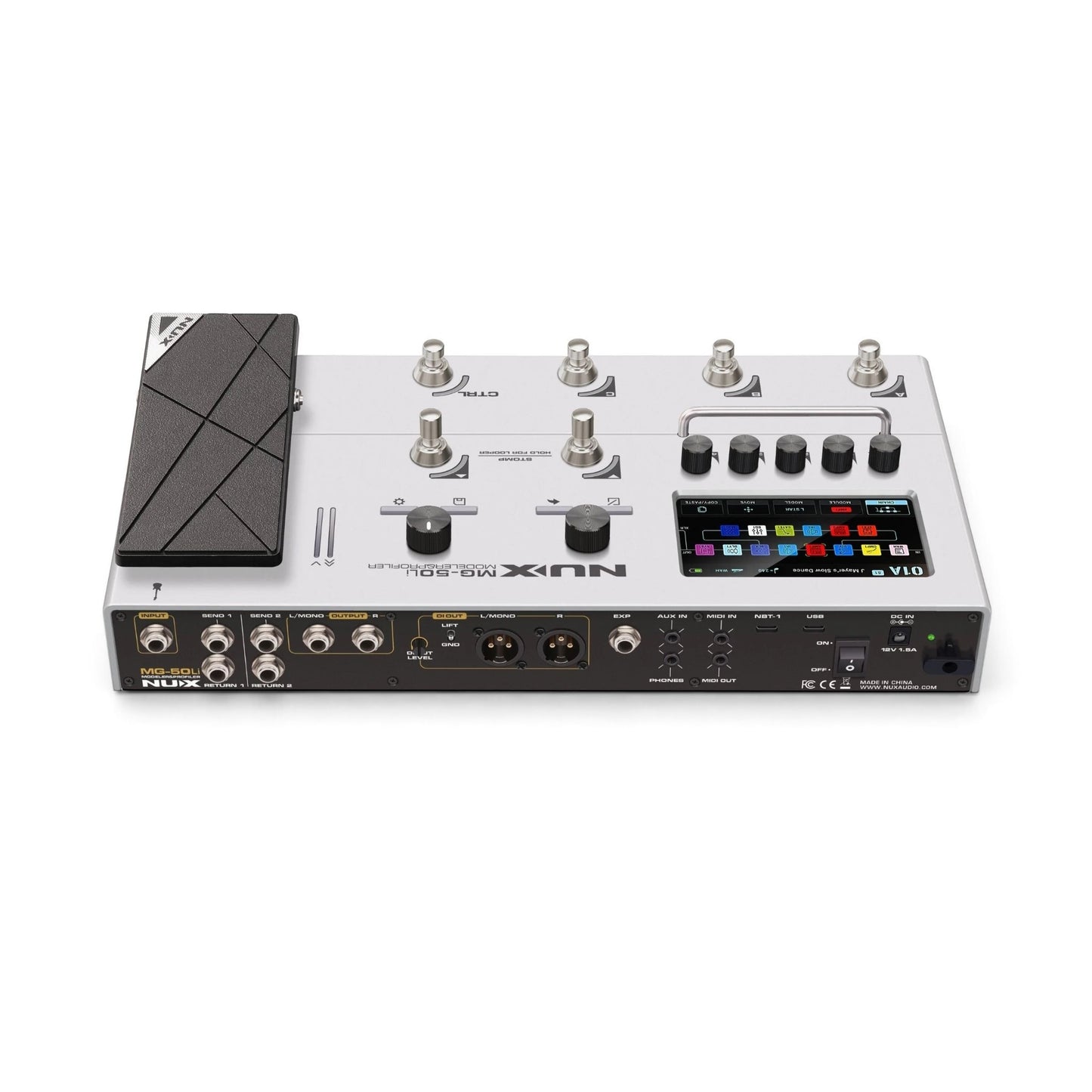 NUX MG-50Li Guitar & Bass Amp Modeler & Profiler Multi-Effects Processor, White