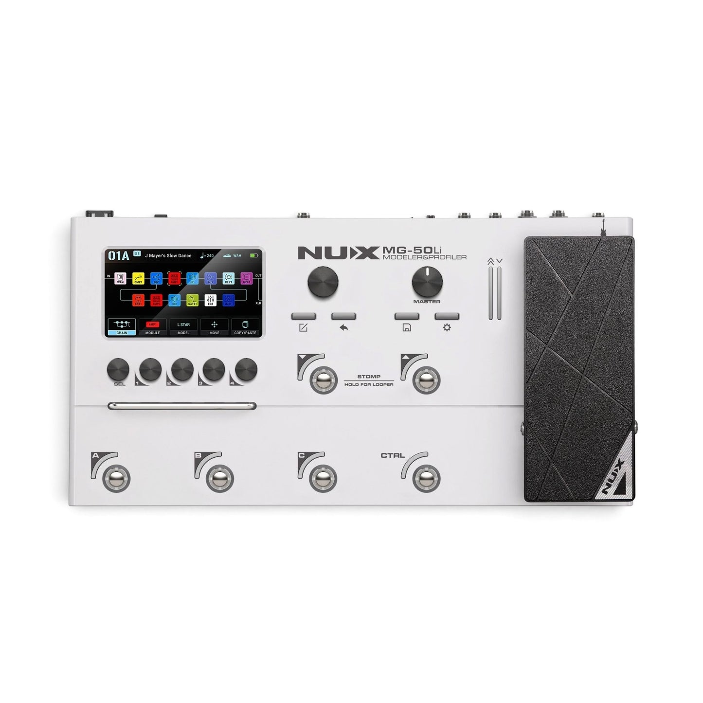 NUX MG-50Li Guitar & Bass Amp Modeler & Profiler Multi-Effects Processor, White