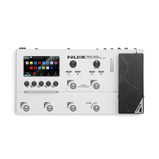 NUX MG-50Li Guitar & Bass Amp Modeler & Profiler Multi-Effects Processor, White