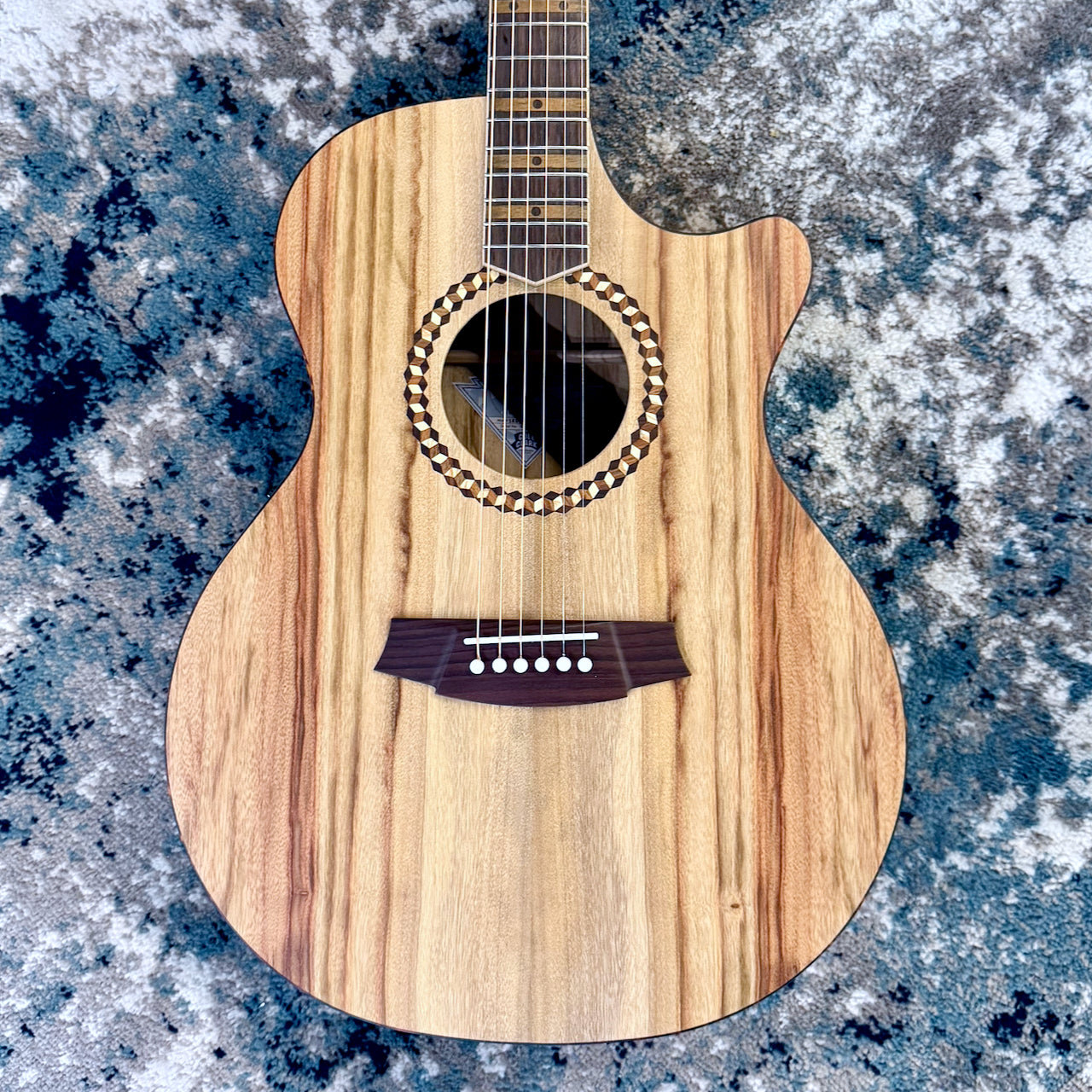 Cole Clark RDLXANEC-CLCLR Recording Deluxe Grand Auditorium Acoustic-Electric Guitar with Cutaway, AA Camphor Laurel Face, Back & Sides, Rosewood Fretboard & Bridge  SN350