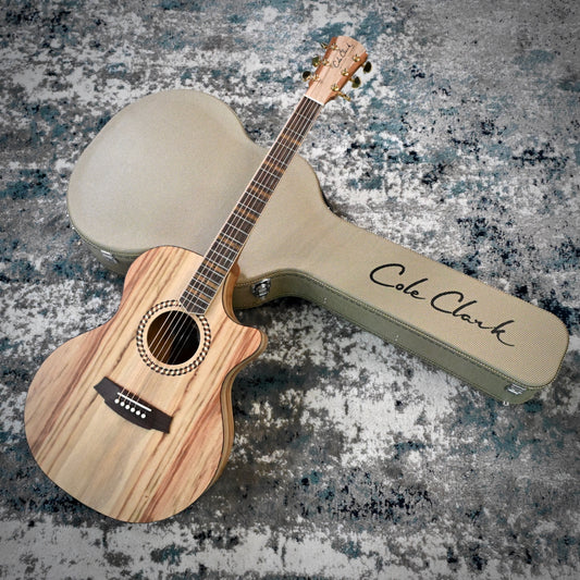 Cole Clark RDLXANEC-CLCLR Recording Deluxe Grand Auditorium Acoustic-Electric Guitar with Cutaway, AA Camphor Laurel Face, Back & Sides, Rosewood Fretboard & Bridge  SN350