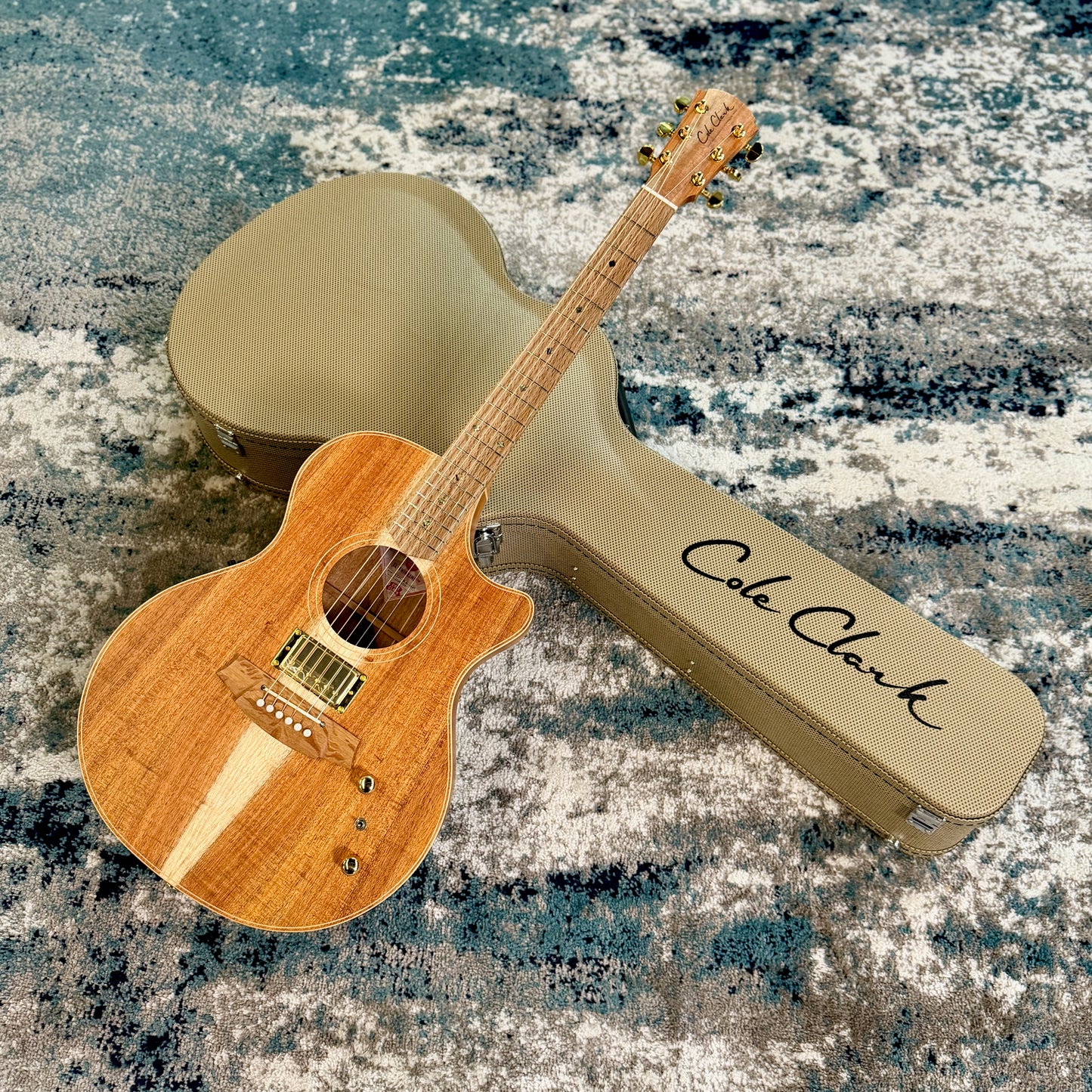 Cole Clark TL2EC-BLBL-AE-HUM True Hybrid Thinline All Blackwood Acoustic-Electric Guitar with Humbucker (SN '3381)
