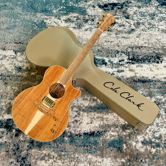 Cole Clark TL2EC-BLBL-AE-HUM True Hybrid Thinline All Blackwood Acoustic-Electric Guitar with Humbucker (SN '3381)