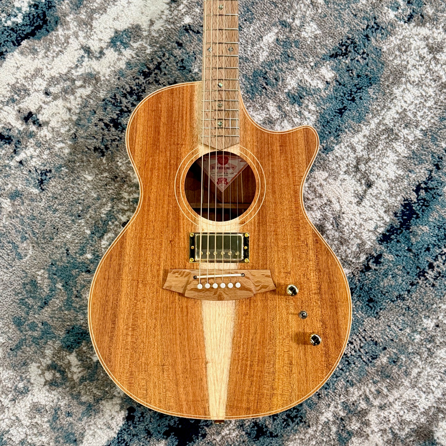 Cole Clark TL2EC-BLBL-AE-HUM True Hybrid Thinline All Blackwood Acoustic-Electric Guitar with Humbucker (SN '3381)