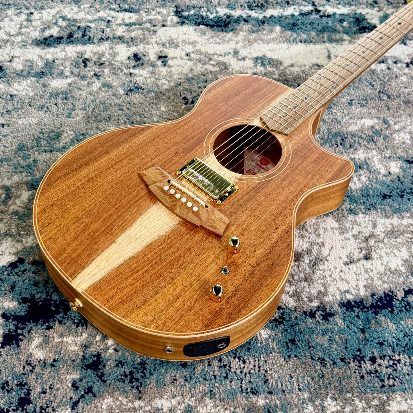 Cole Clark TL2EC-BLBL-AE-HUM True Hybrid Thinline All Blackwood Acoustic-Electric Guitar with Humbucker (SN '3381)