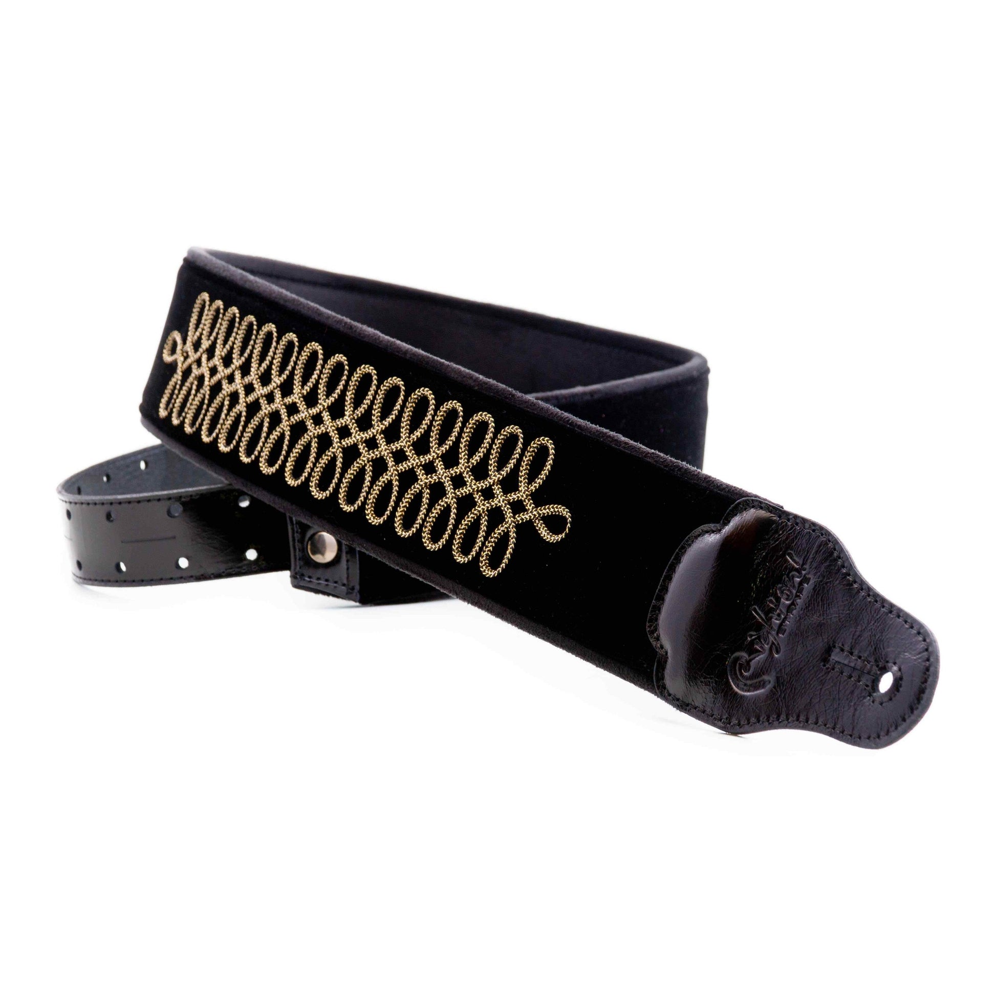 RightOn! Straps Groove SGT.PEPPERS Black Padded Guitar and Bass Strap with Pick Pocket