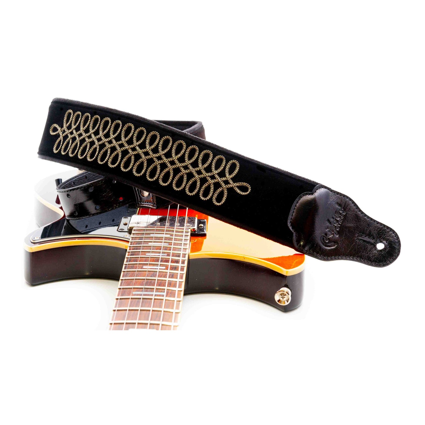 RightOn! Straps Groove SGT.PEPPERS Black Padded Guitar and Bass Strap with Pick Pocket