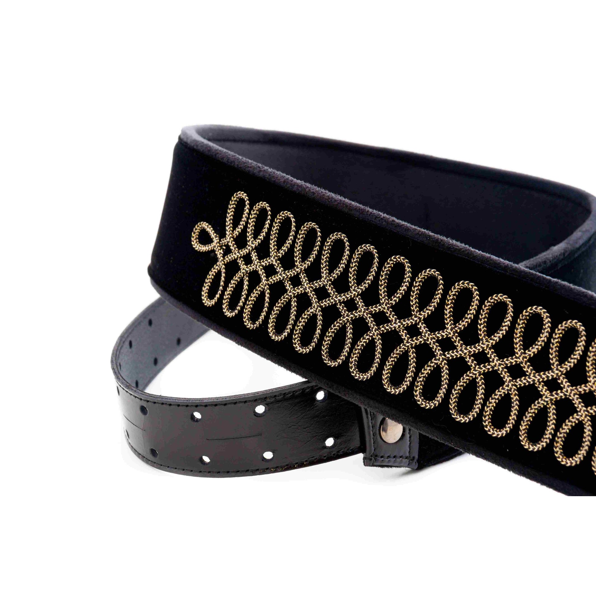RightOn! Straps Groove SGT.PEPPERS Black Padded Guitar and Bass Strap with Pick Pocket