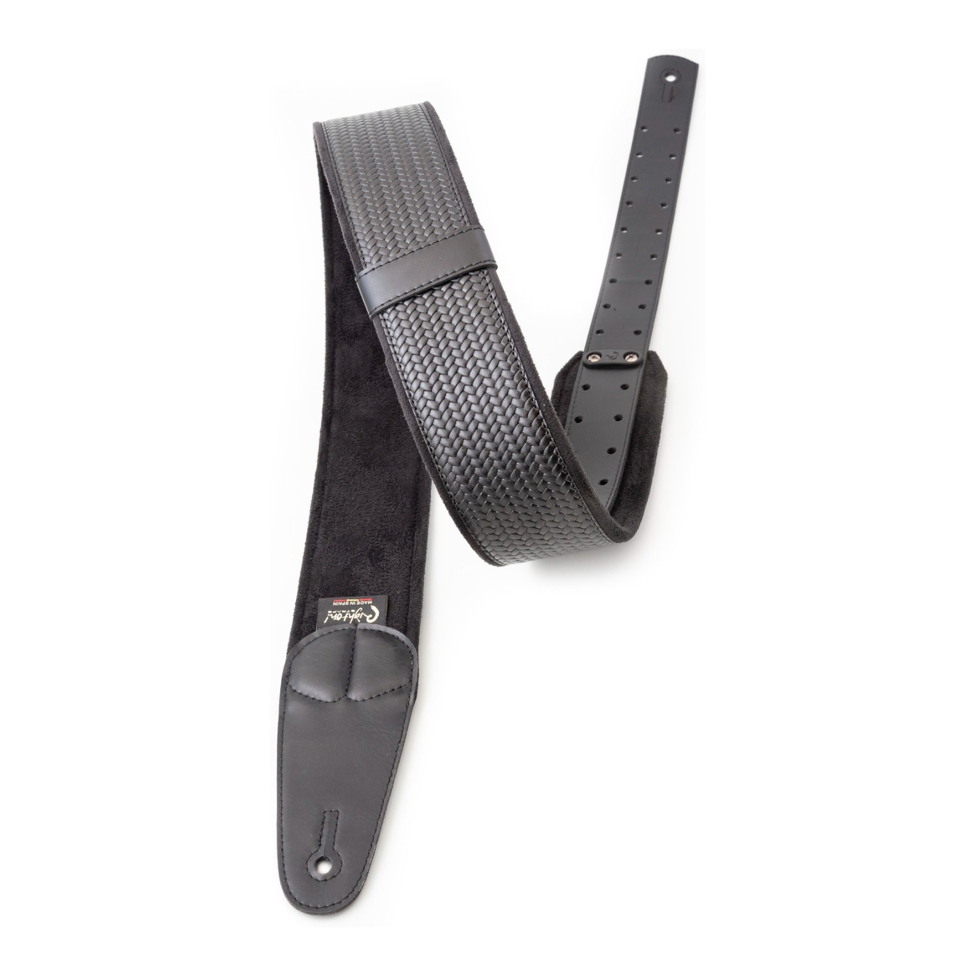 RightOn! Straps Mojo BOND-60 Black Padded Vegan Guitar and Bass Strap with Pick Pocket