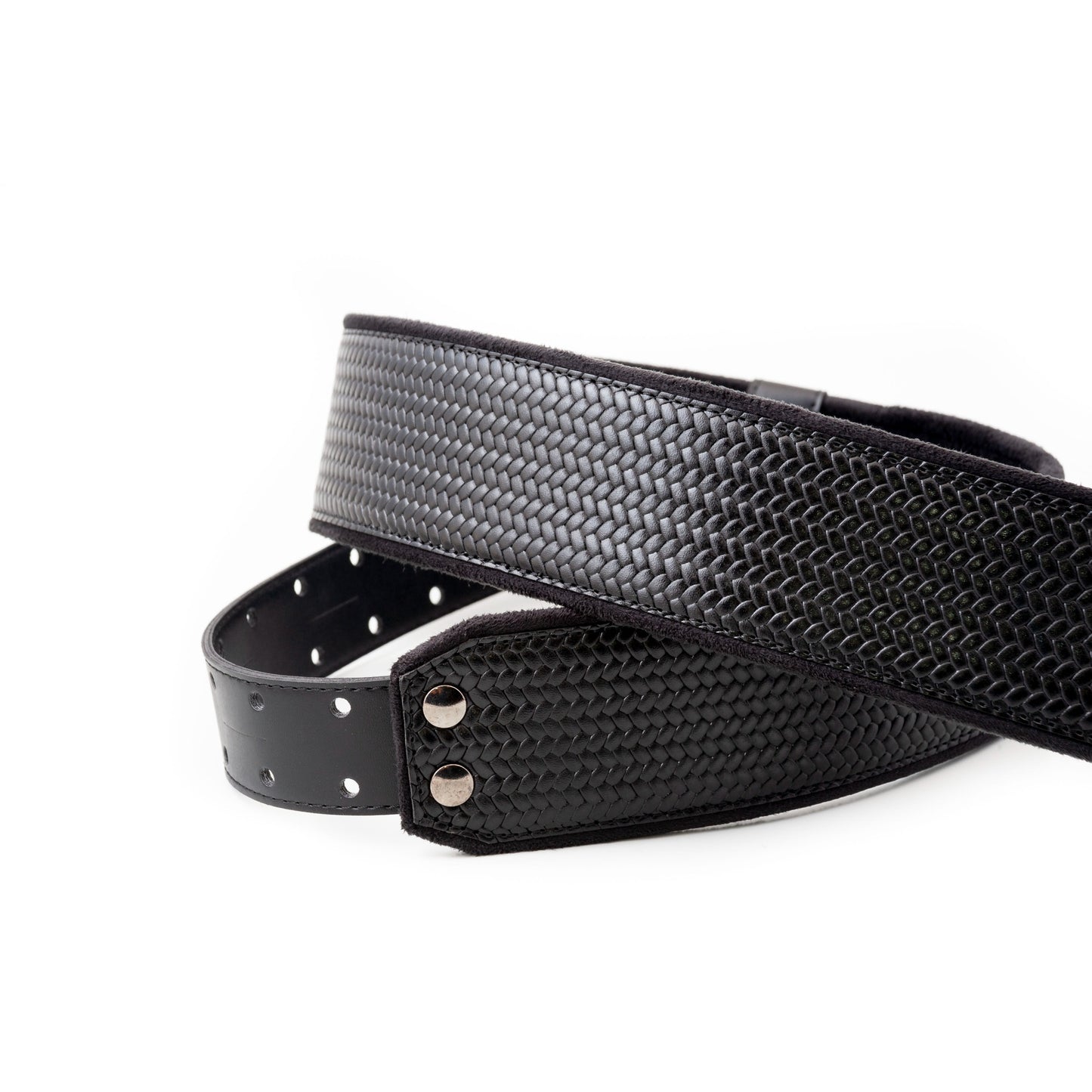 RightOn! Straps Mojo BOND-60 Black Padded Vegan Guitar and Bass Strap with Pick Pocket