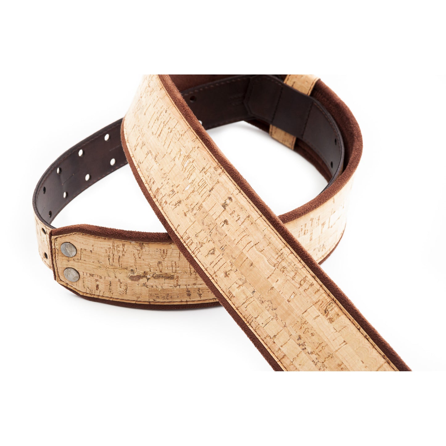 RightOn! Straps Mojo CORK Beige Padded Vegan Guitar and Bass Strap with Pick Pocket