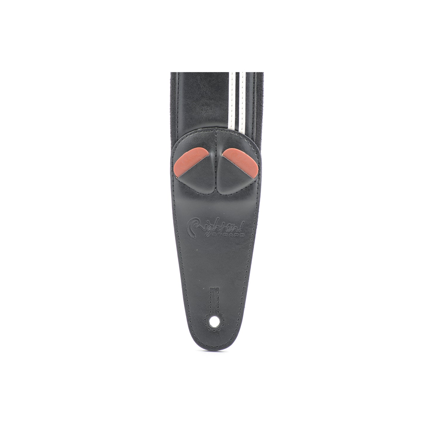 RightOn! Straps Mojo RACE-60 Black Padded Vegan Guitar and Bass Strap with Pick Pocket
