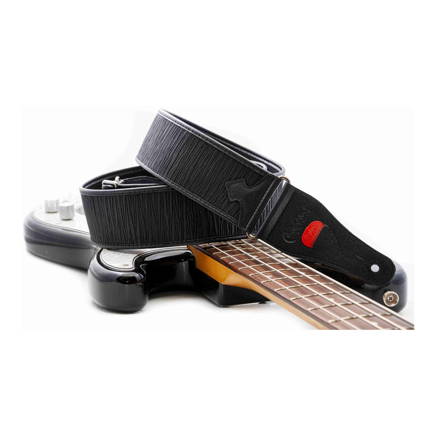 RightOn! Straps Talisman DUNE Black Padded Vegan Guitar and Bass Strap with Pick Pocket