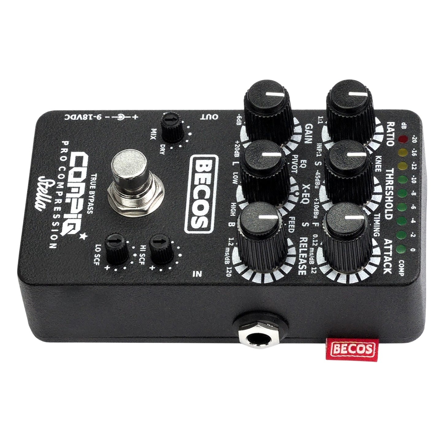 Becos CompIQ STELLA Pro Compressor Pedal for Bass and Guitar