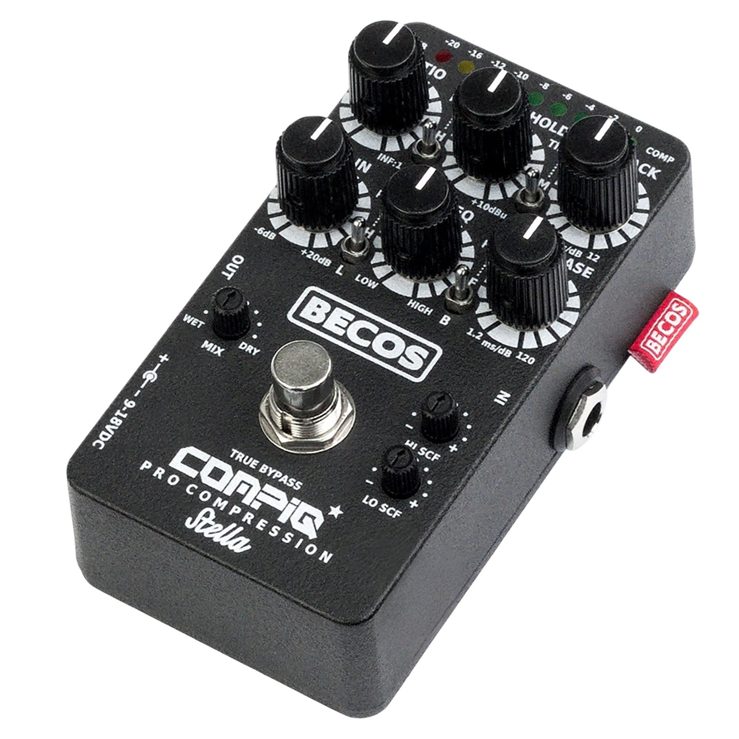 Becos CompIQ STELLA Pro Compressor Pedal for Bass and Guitar