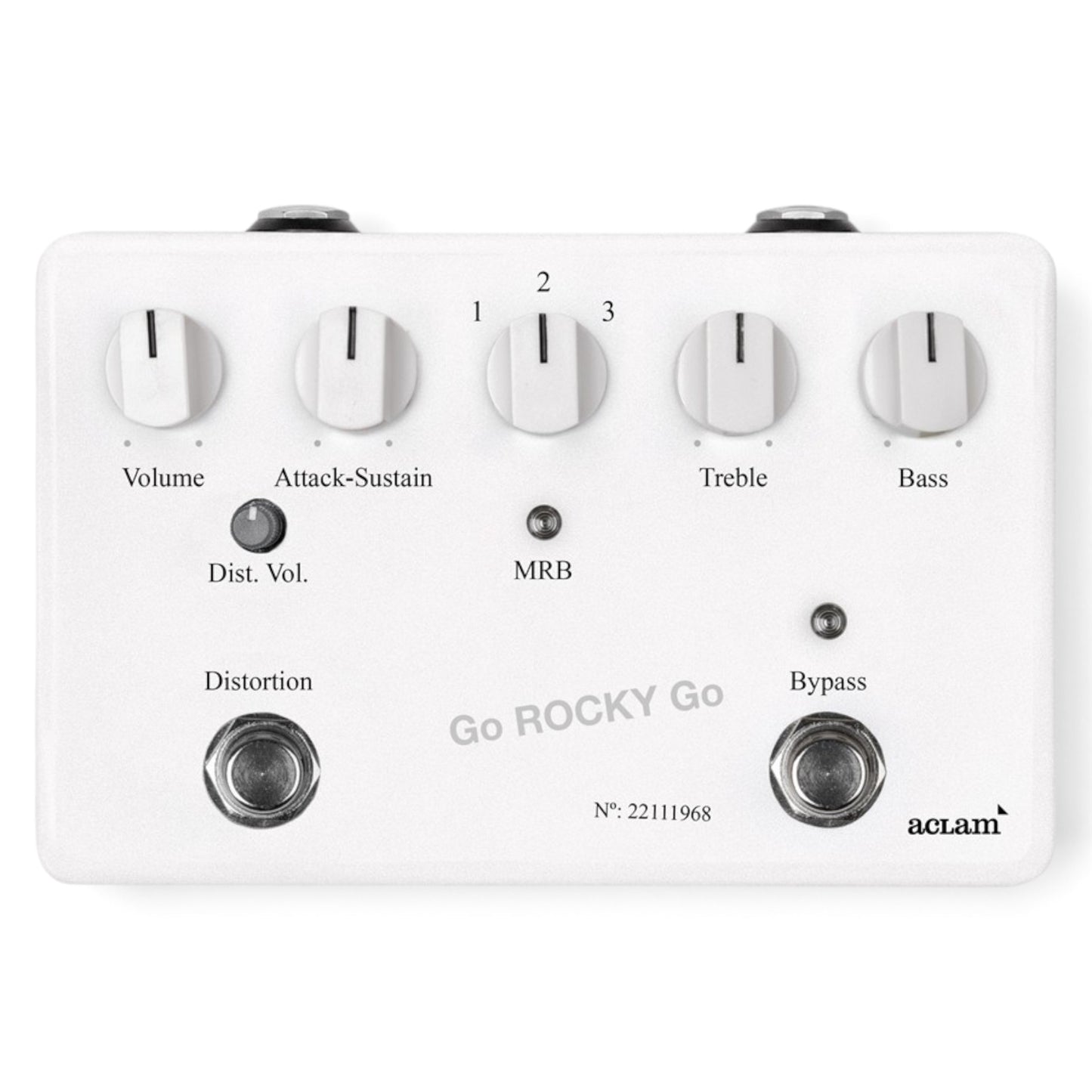 Aclam Go Rocky Go Overdrive & Fuzz Pedal - Vox Conqueror Beatles Tone, White Album Edition - Limited Run of 68