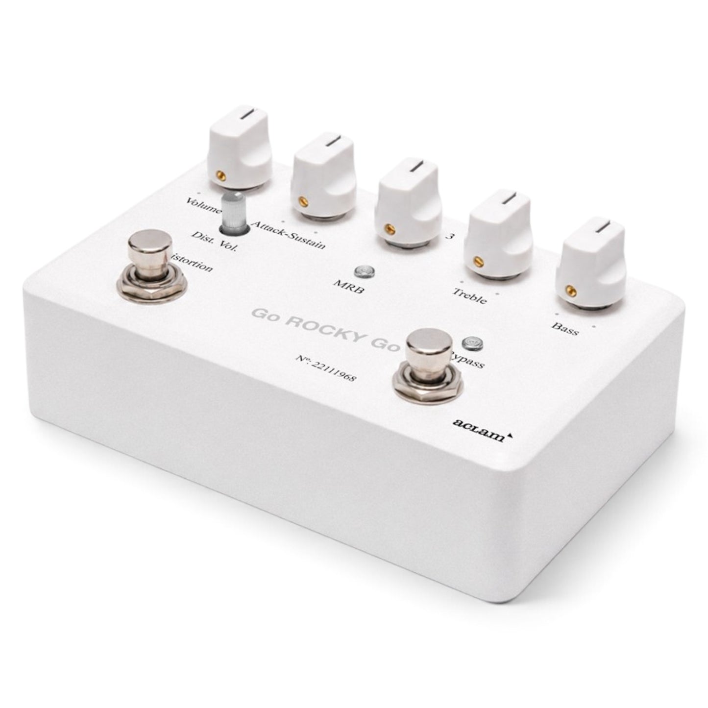 Aclam Go Rocky Go Overdrive & Fuzz Pedal - Vox Conqueror Beatles Tone, White Album Edition - Limited Run of 68